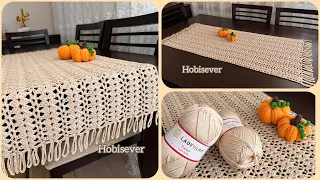 PERFECT 💯 Easy & Simple Crochet Table Runner for Beginners Patterns / SUBTITLES