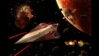 Star Wars Attack of the Clones - Obi-Wan VS Jango Fett  (Dogfight over Geonosis) (1080p)