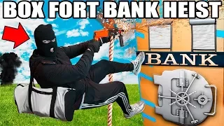 4 STORY BOX FORT BANK HEIST!! 📦💰 Vault Hacking, Lasers & More!