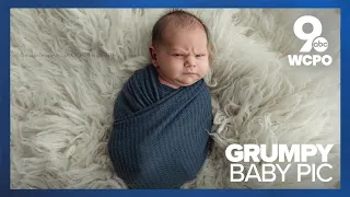 Cincinnati photographer's grumpy baby photoshoot goes viral
