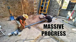 Renovating Abandoned House Into OFF GRID Dream Home | DIY Concrete Foundation & Plumbing - Ep.4