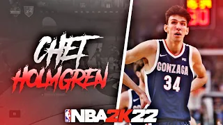 *NEW* CHET HOLMGREN BUILD IS A SUPERSTAR PAINT BEAST IN NBA 2K22 MOBILE BEST CENTER BUILD