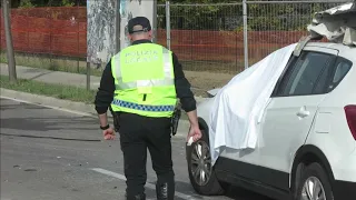 Rimini, incidente mortale: un'auto si scontra con un mezzo meccanico al lavoro nel cantiere