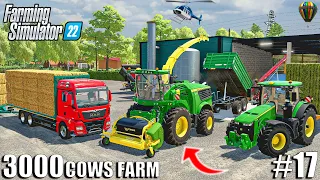 3000 COWS FARMER Turns HUGE LOADS of STRAW into ELECTRICITY! | Farming Simulator 22