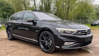 Volkswagen NEW Passat R-Line 2023 in 4K Deep Black Pearl 19 inch Pretoria Dark walk around & detail