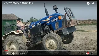 Eicher 333 tractor stuck with trolly