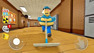 🧹ESCAPE EVIL JANITOR (NEW OBBY) Full Gameplay All Jumpscares (Android,iOS)