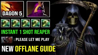 NEW Offlane Guide - 1st Veil Necrophos Insane Magical Burst with Dagon 5 + Reaper's Scythe DotA 2