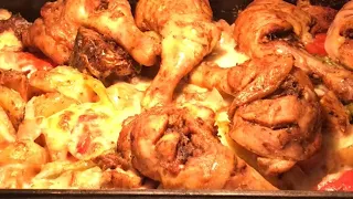 HOW TO BAKE CHICKEN & POTATOES IN THE OVEN #cookwithme #food