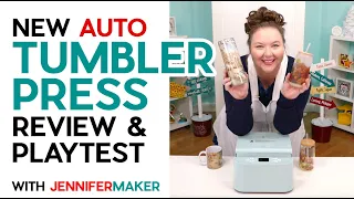 HTVront Auto Tumbler Press Review - Unboxing, Setup, & Playtest of a Tumbler, Mug, and Glass Can!