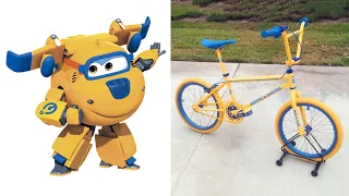 Super Wings Characters In Real Life As Bicycle