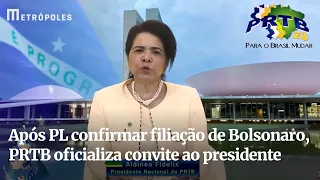 Após PL confirmar filiação de Bolsonaro, PRTB oficializa convite ao presidente