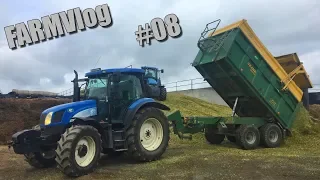 FARMVlog #08 - Odvoz kukuřice od řezačky traktorem New Holland TS110