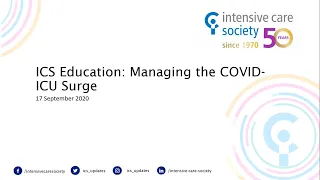 ICS Education: Managing the COVID-ICU Surge