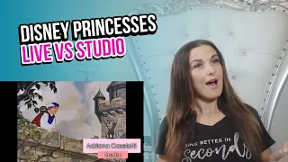 Vocal Coach Reacts to Disney Princesses- Studio vs LIVE