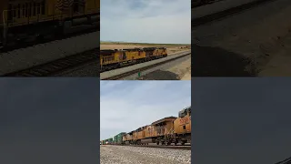 Trains Heading East Through Niland, CA #railfan