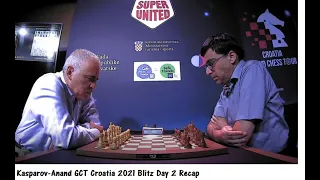 KASPAROV's all-out ATTACK vs Vishy ANAND 🔥🔥| Grand Chess Tour Croatia Blitz !!