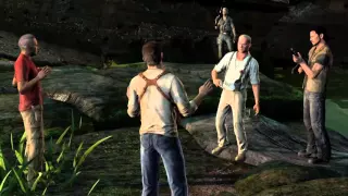 Uncharted: Drake's Fortune - Sully shot & Reporter friend back