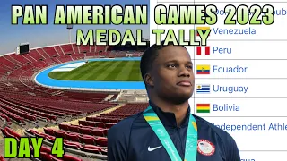 [UPDATED] PAN AMERICAN GAMES 2023 MEDAL TALLY | SANTIAGO 2023 Day 4