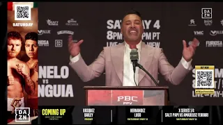 QUE MIEDO! CANELO ÁLVAREZ CASI GOLPEA A ÓSCAR DE LA HOYA DURANTE CHOQUE