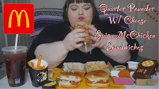 McDonald's Quarter Pounder W/ Cheese & Spicy McChickens Mukbang