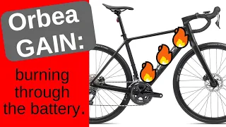Orbea Gain D20: Burning through the battery.
