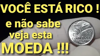 VOCÊ TEM ESTA MOEDA ? ela é antiga más vale muito dinheiro 💰