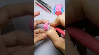 peppa pig cartoon with clay #peppapig #peppapigenglish #polymerclay #tiktok #tiktokvideo #diy #slime