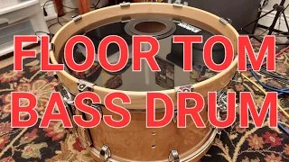 Converting an 18" floor tom into a REAL bass drum! Drumming starts around 5 minutes in...