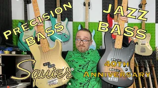 Precision Bass czy Jazz Bass? Porównanie Squier 40th Anniversary!