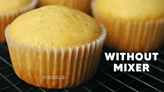 Perfect Vanilla Cupcakes | Vanilla Cupcakes without mixer | Easy Cupcakes