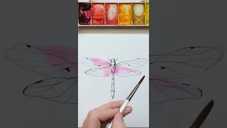 Come And Paint A Watercolour Dragonfly With Me!