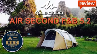 เต็นท์ Quechua Air Second Fresh & Black 5.2 เต็นท์เสาลม กางง่ายเก็บง่าย ใหญ่มากๆ