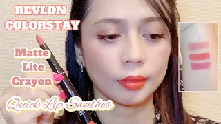 Lip Swatches & Review-REVLON Colorstay Matte Lite Crayon