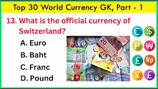 World Currency Quiz | Currency of the World GK | Countries and their Currency | World Currency MCQ |