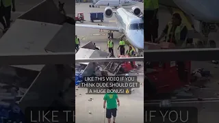 Airline worker saves plane from major damage!