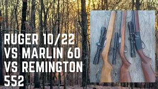 Ruger 1022 vs Marlin 60 vs Remington 552