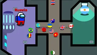 50 Countries AMONG US Marble Race #3