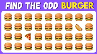 Find The Odd One Out - JUNK FOOD EDITION 🍔🌭🥪 | Emoji Quiz Challenge