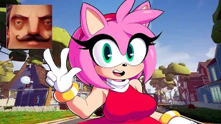 Hello Neighbor - My New Neighbor Sonic Big Amy Rose Act 2 Random Gameplay Walkthrough