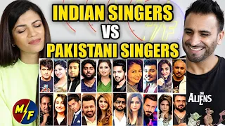 Indian Singers vs Pakistani Singers | Real Voice Without Autotune Battle Of Voices |MUZIX| REACTION!