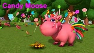 Английский язык для малышей - Мяу-Мяу -  Candy Moose! (Карамельный лось) - учим английские слова