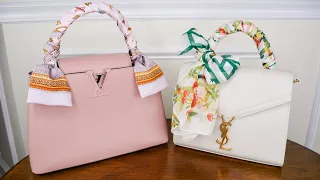 How To Tie Scarf On Handbag