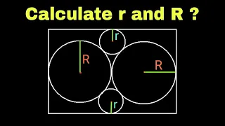 What are the Radius of Two Circles Lying Inside a Rectangle ?