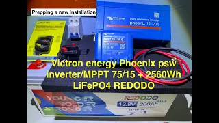 Victron  energy Phoenix 12/375 pure sine wave inverter  with 75/15 MPPT cc/REDODO 12.8v LiFePO4