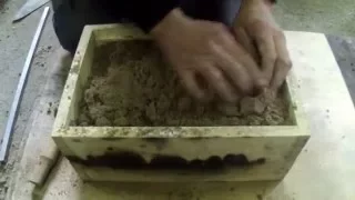 fabrication d'une contre pointe partie 1(moulage en sable,coulage,fondrie)