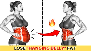 Goodbye Hanging Belly - Just Do This 10 Minutes Every Morning !