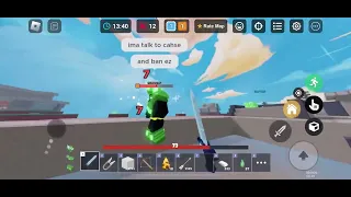 Insane tracking pvp | (Roblox bedwars)