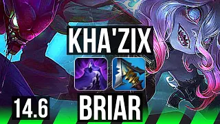 KHA vs BRIAR (JNG) | 11 solo kills, 70% winrate, 18/2/8, Legendary | KR Diamond | 14.6
