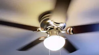 42 Inch Traditional Flush Mount Indoor LED Ceiling Fan with Light, Pull Chain, Dual Finish Blades